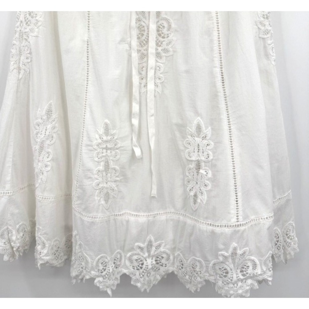 Lauren Ralph Lauren White Lace-Trim Spaghetti Strap Skirt - Picture 4 of 8